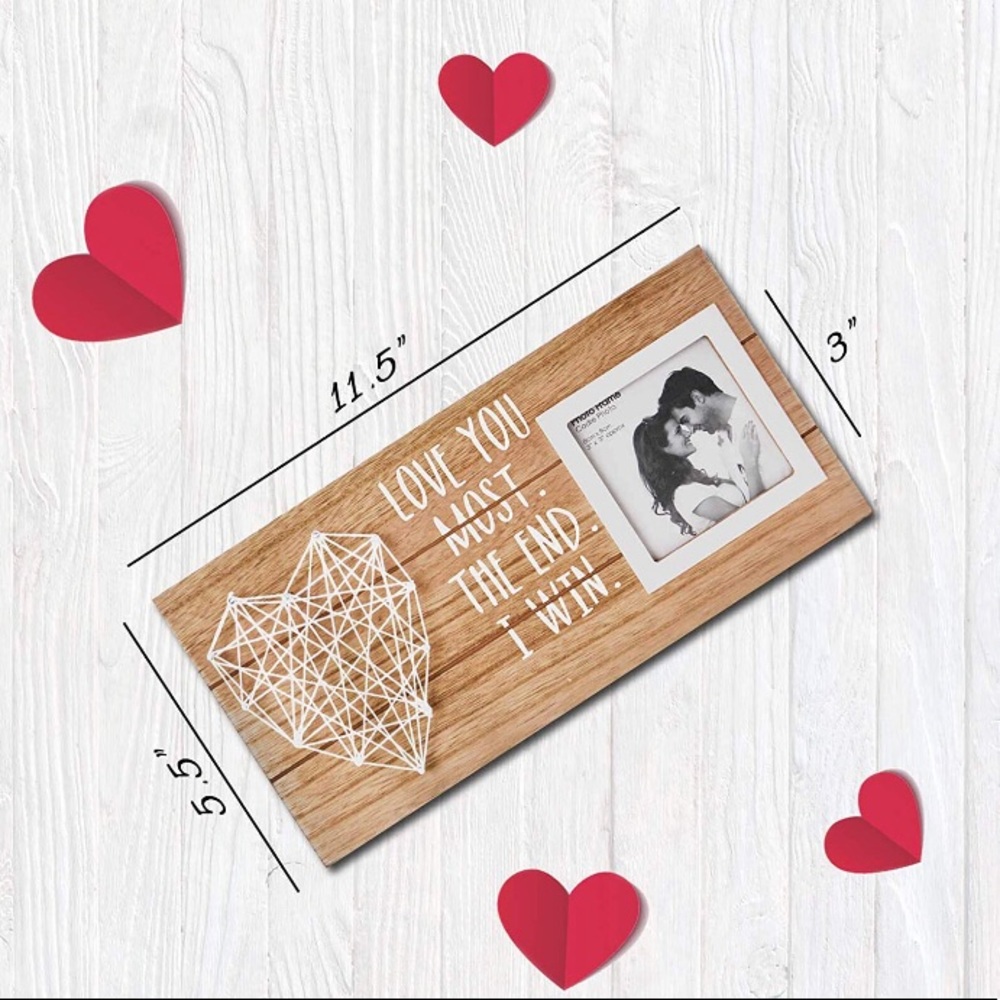 NIB “Love You Most. The End. I Win.” Picture Frame
